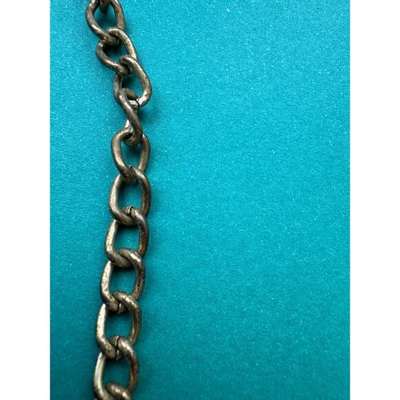 J. Crew VTG Gold Tone Blue Bead Rhinestone Sparkly Statement Necklace - Picture 4 of 8